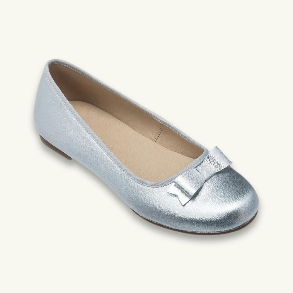 Camille Ballet Flat | Silver Leather