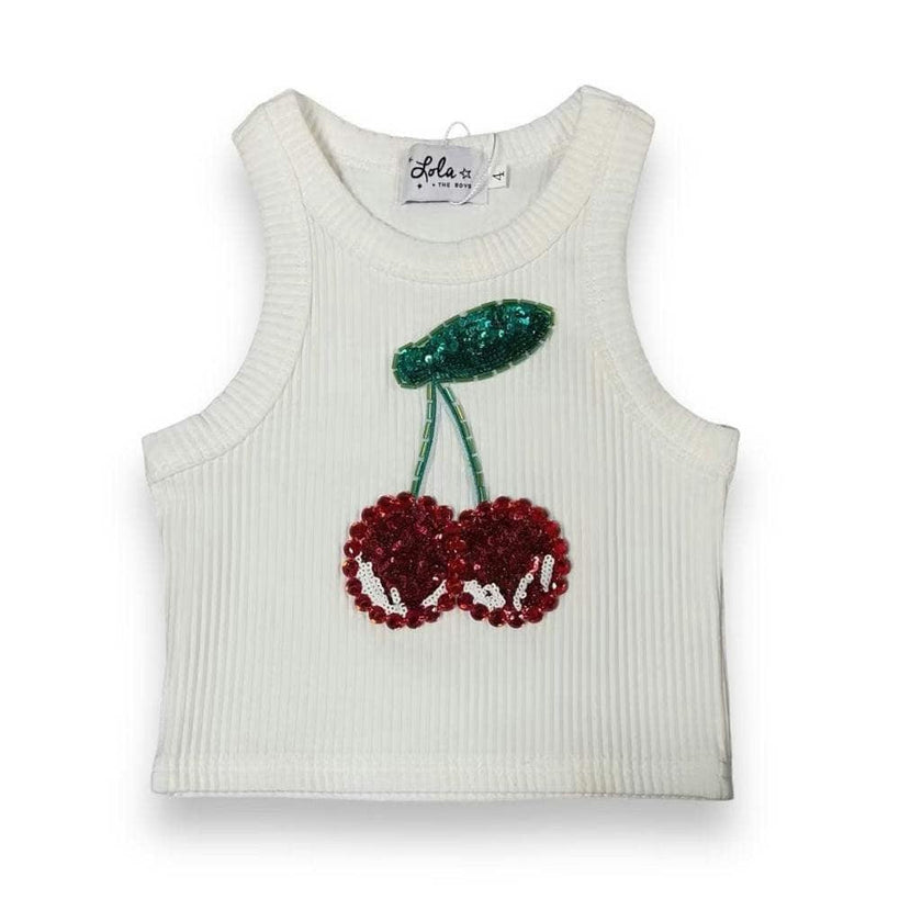 Women's Beaded Gem Cherry Tank