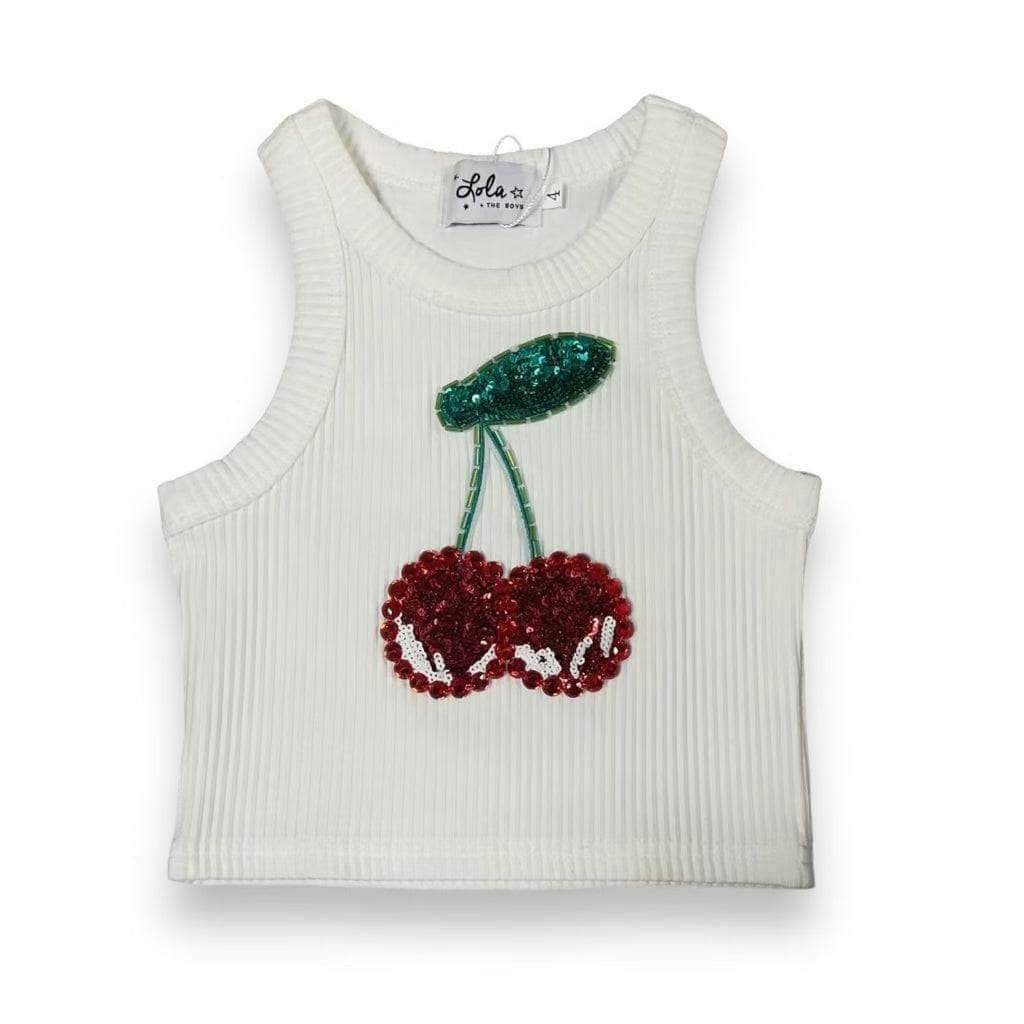 Women's Beaded Gem Cherry Tank