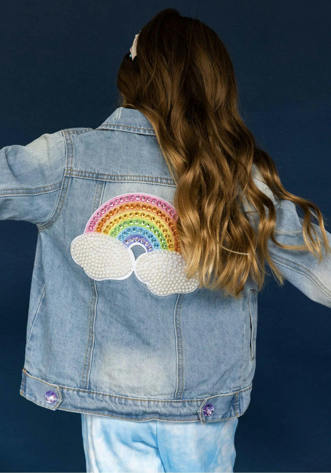 Happy Rainbow Denim Jacket
