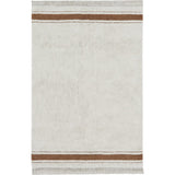 Gastro Classic Striped Tea Cloth-Inspired Washable Rug. Brown