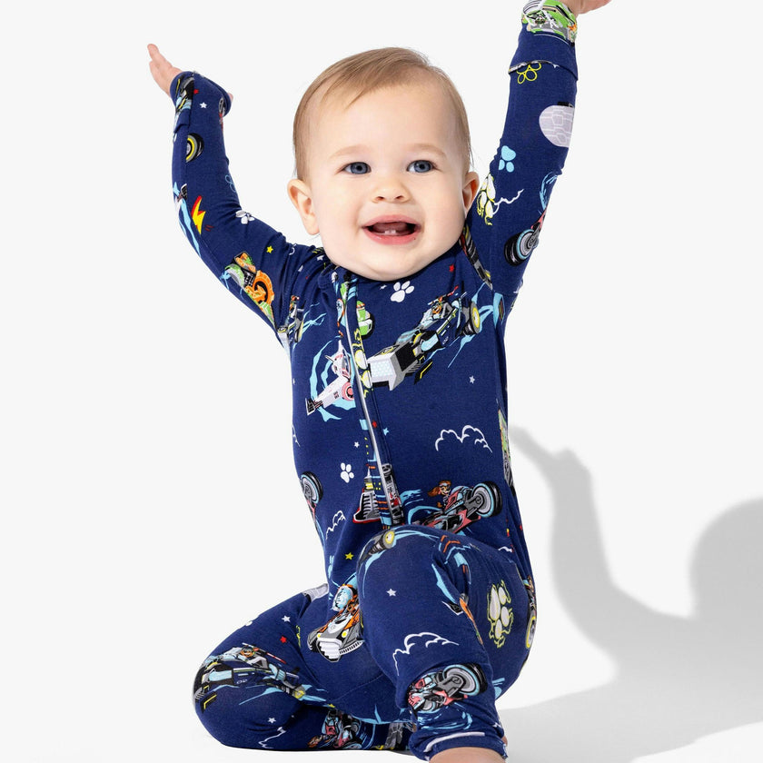 PAW Patrol: The Mighty Movie - Mighty Vehicles Bamboo Convertible Footie