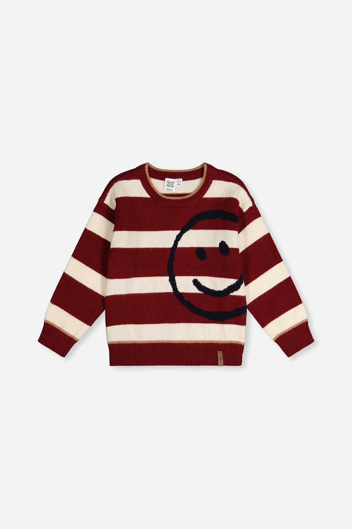 Knit Sweater Red And White Stripes