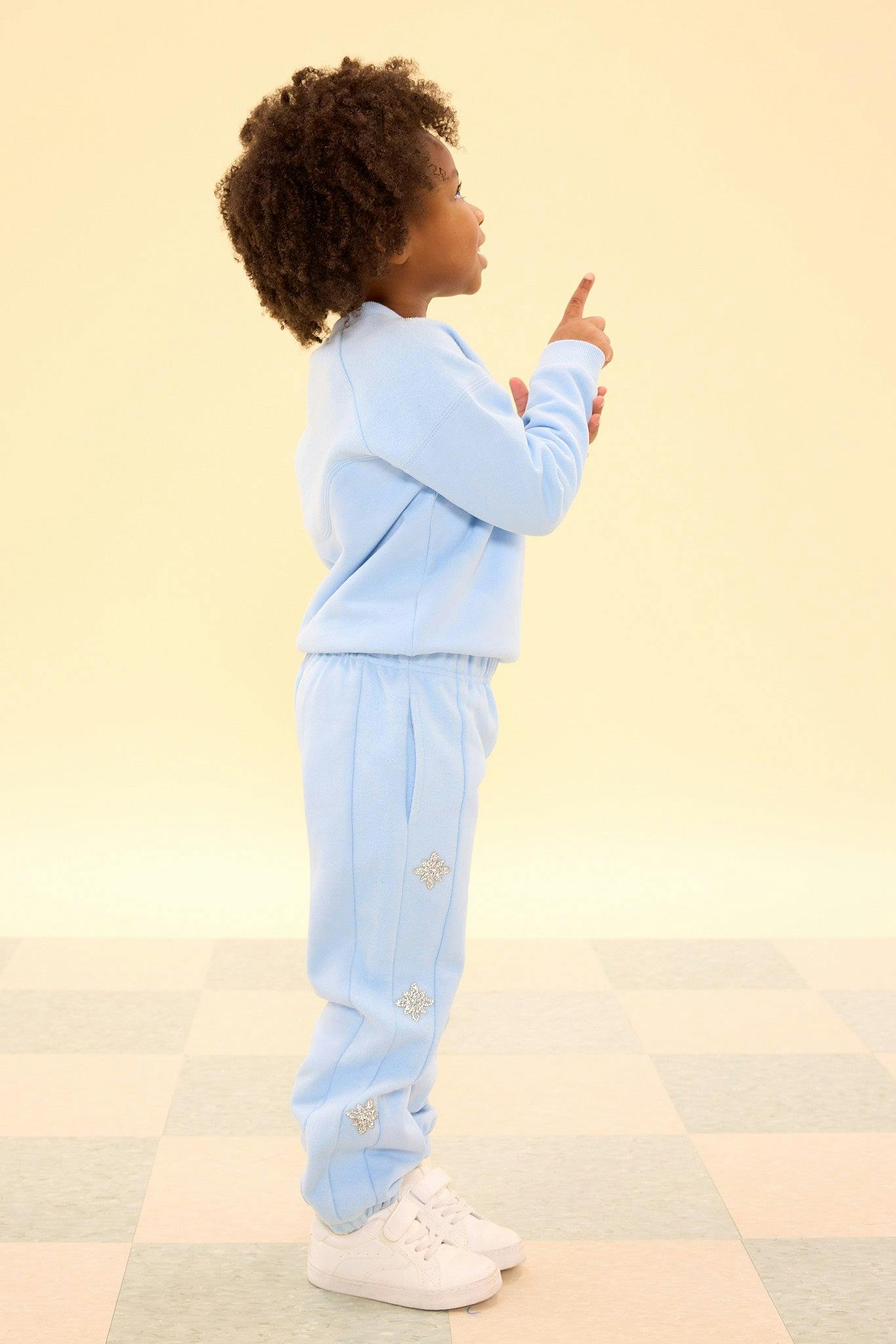 Mini Casey Crewneck Sweatshirt in Light Blue