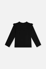 Long Sleeve Organic Cotton Squirrel T-Shirt Black And Brown
