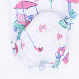 Golf Carts and Flowers - 2 Way Ruffle Back Zipper Footie