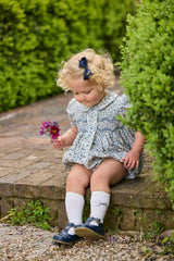 Smocked Bridget Bubble - Wisteria Floral