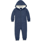 Baby teddy fleece-lined zip romper