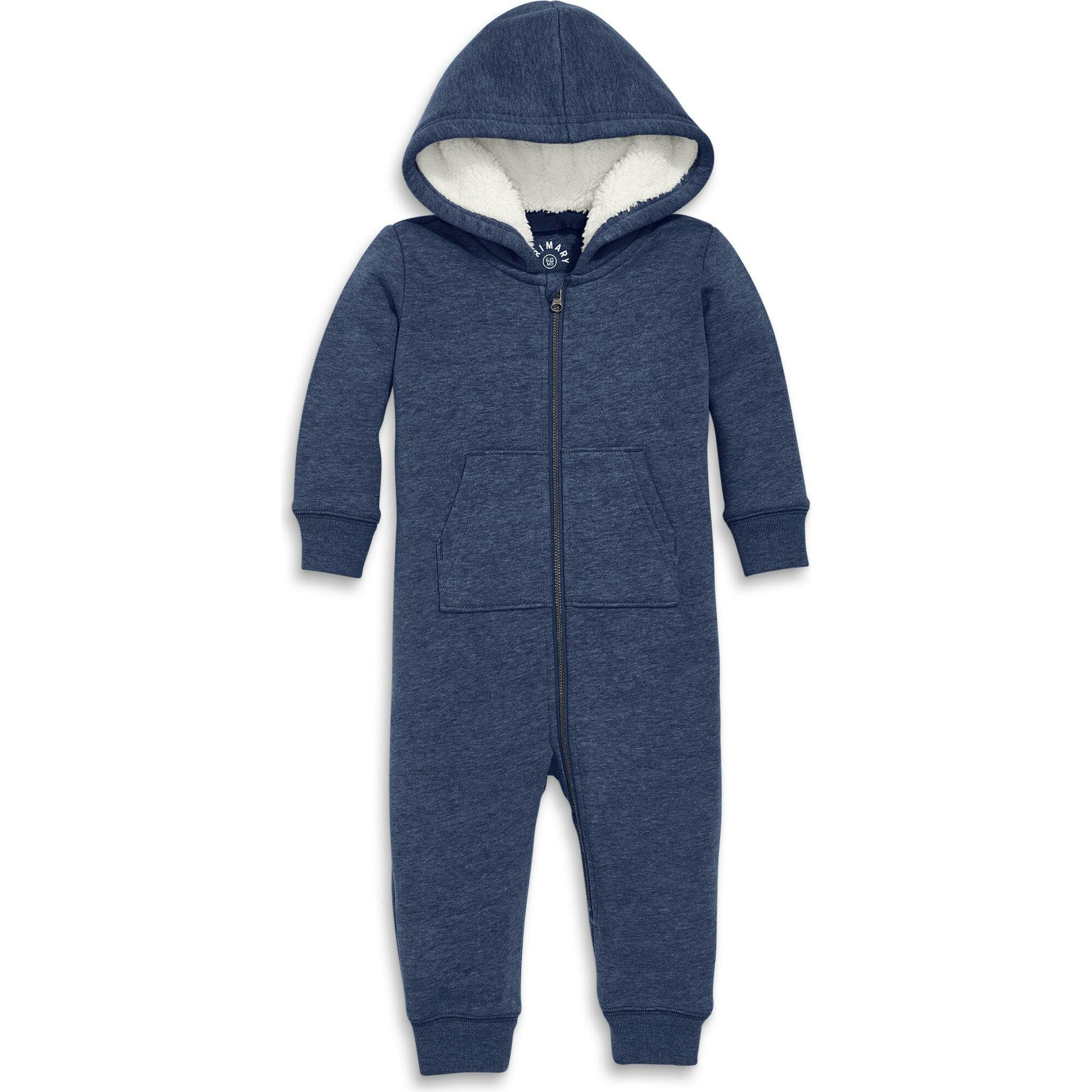 Baby teddy fleece-lined zip romper