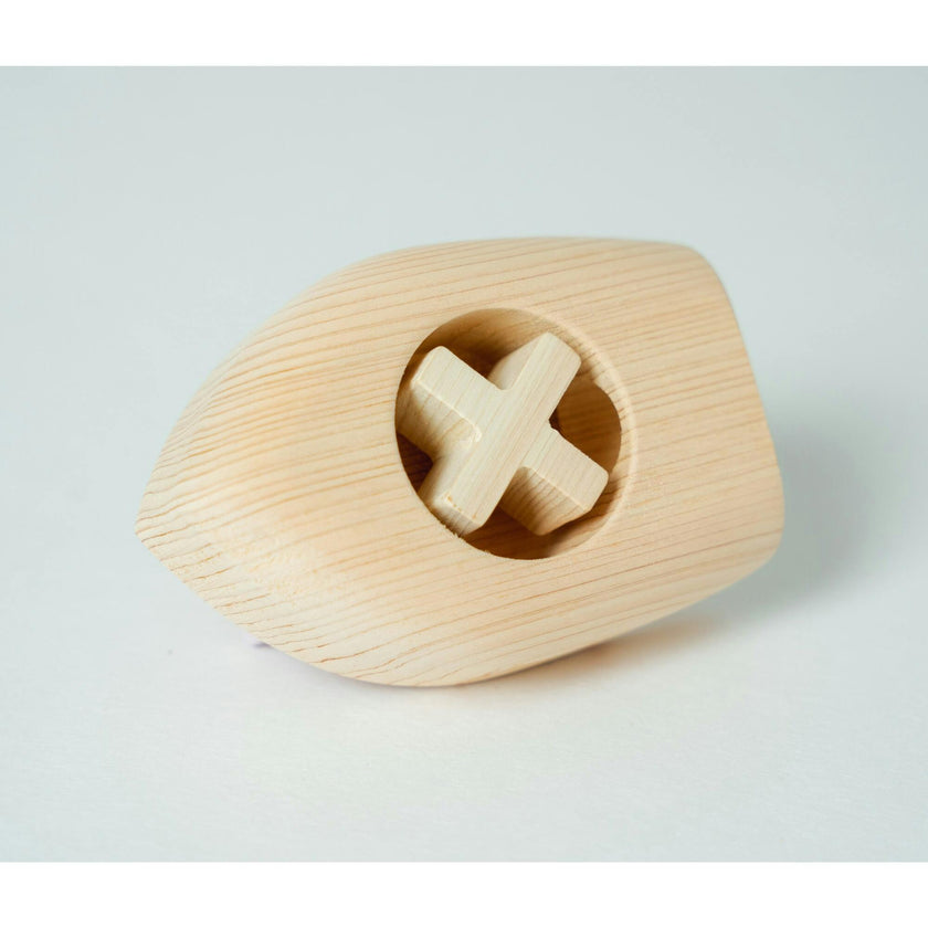 Ofune wind-up wooden boat