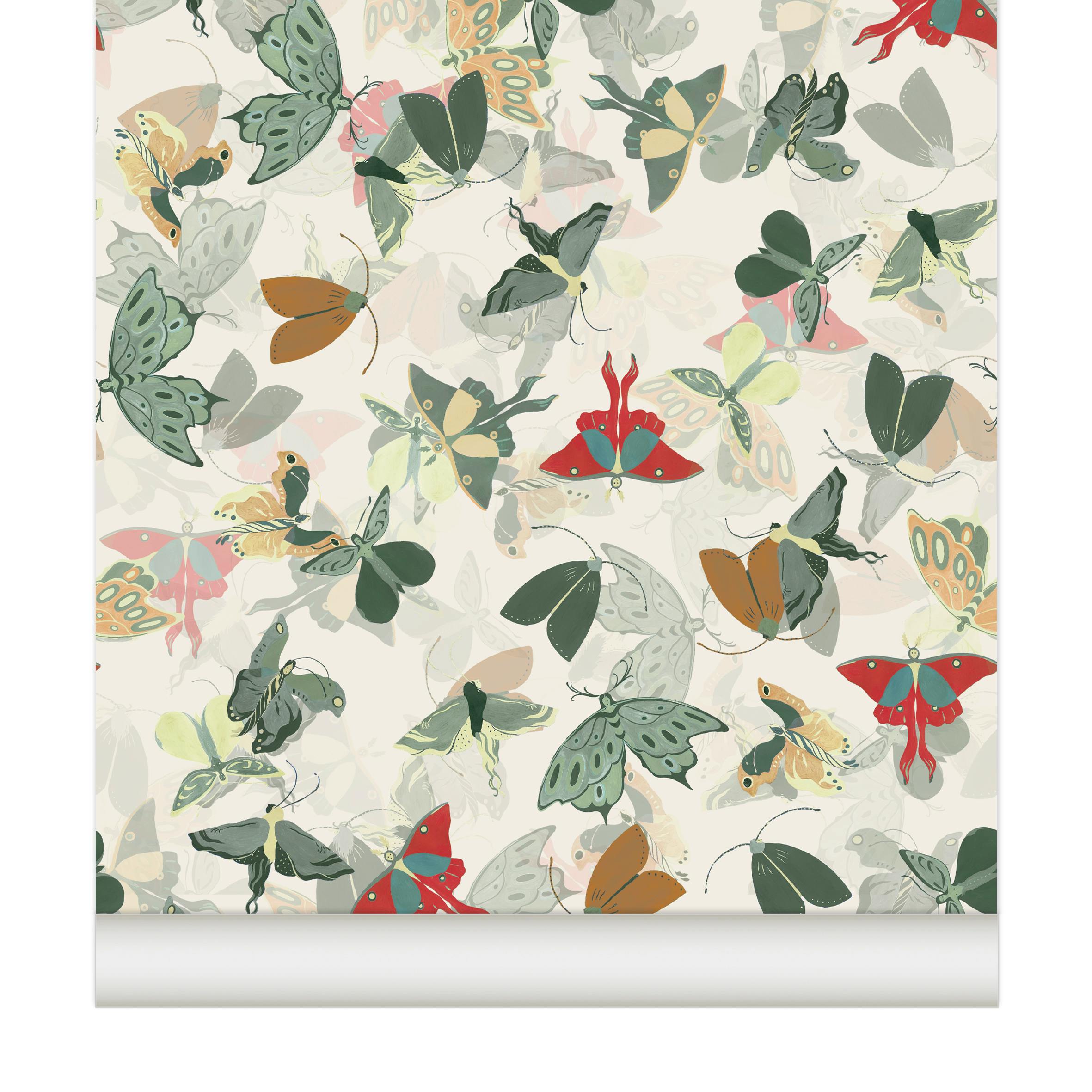 Papier peint Papilio coloris Vert de Gris