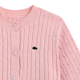 Pink Cable Knit Cardigan