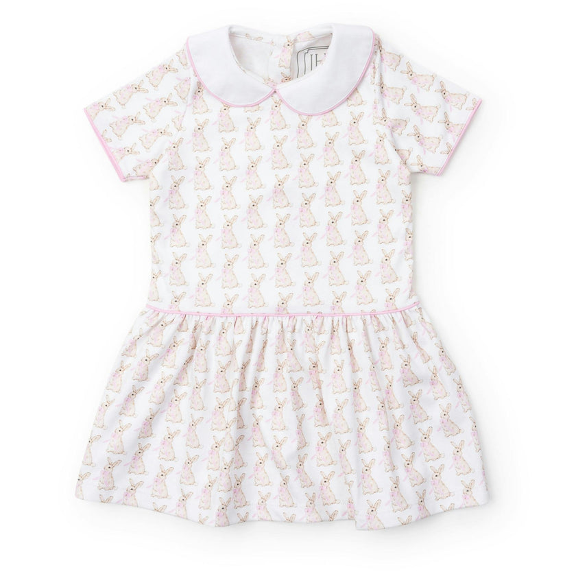 Libby Girls' Dress - Easter Bunnies Pink