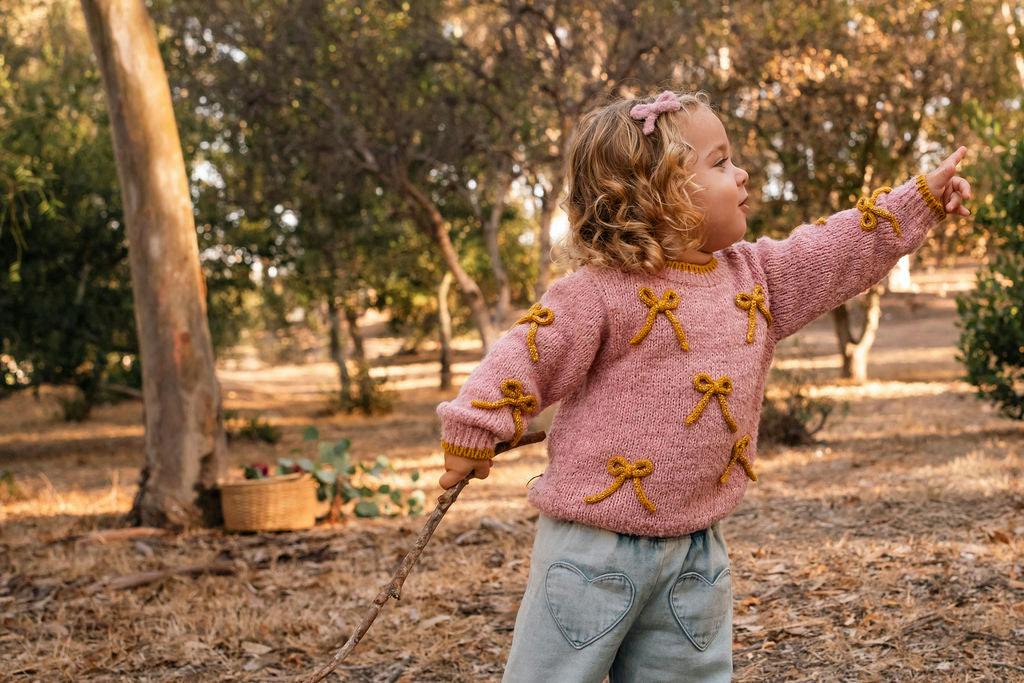Bow Sweater in Stardust