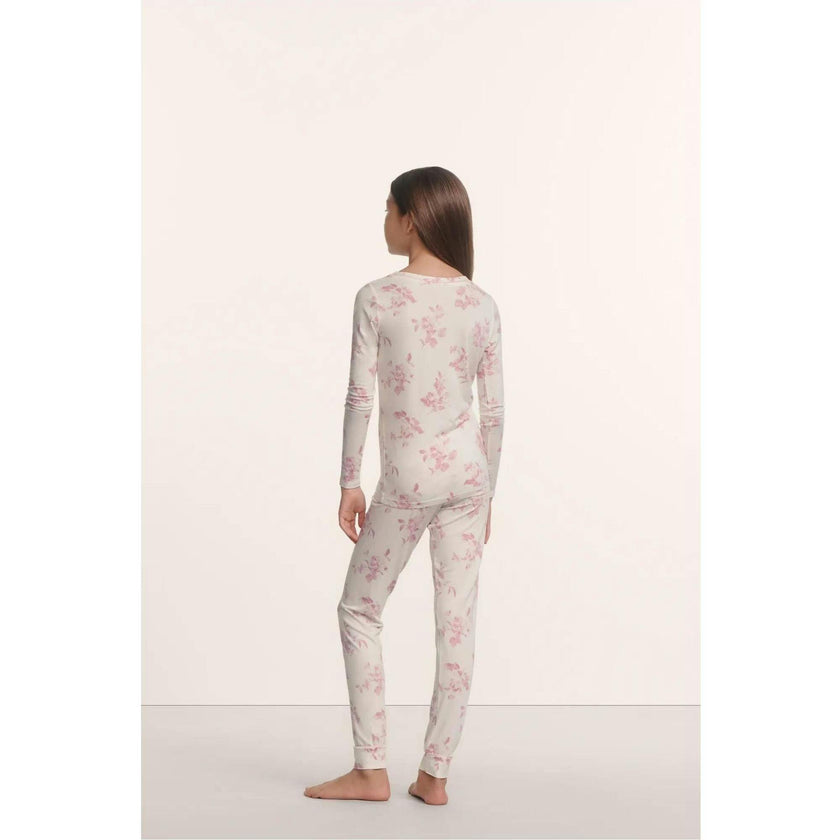 Kids Printed TENCEL™ Modal Unisex Long PJ Set, Pink
