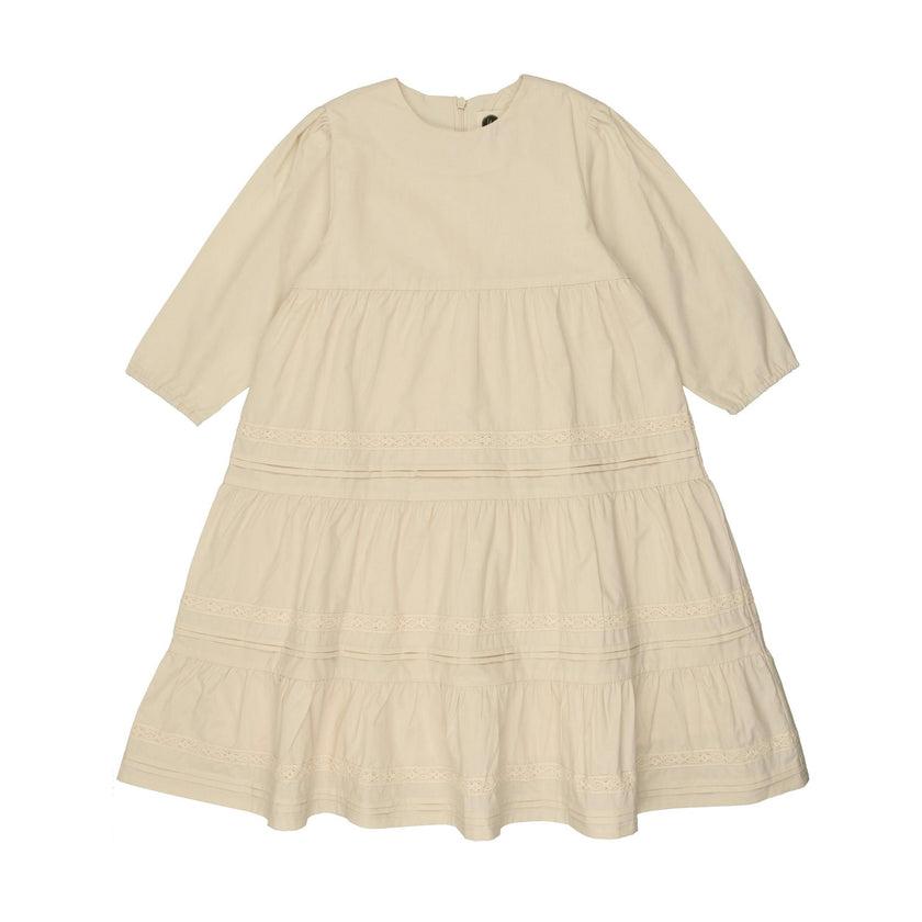 Pleats-N-Tiers 3-Quarter Sleeve Dress