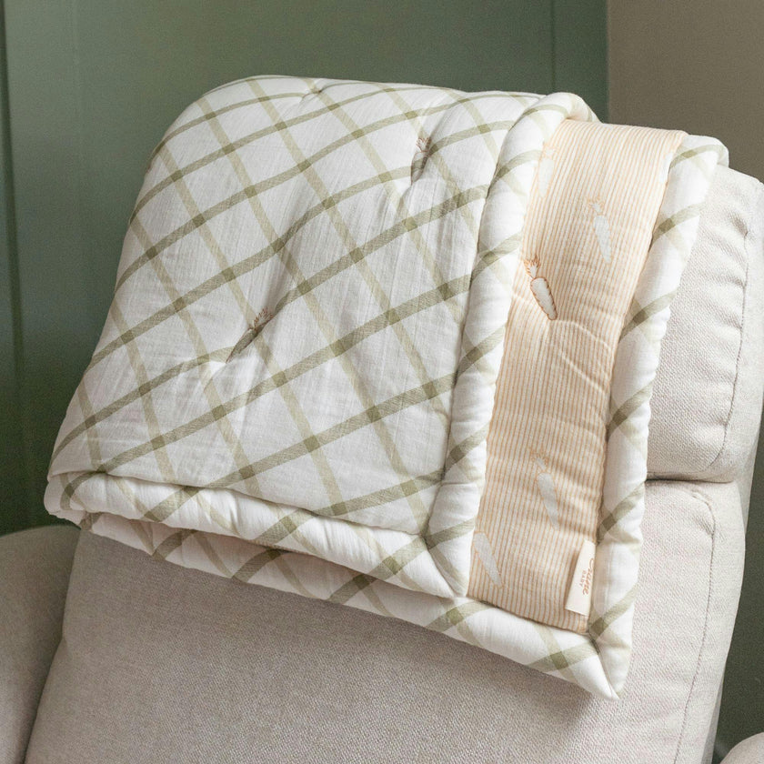 Clementine Fruits & Veggies Cotton Quilted Blanket