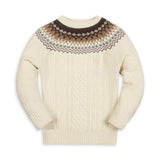 Organic Fair Isle Cable Sweater - Baby