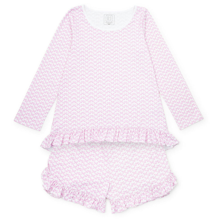 Kathryn Women's Pajama Short Set Pretty Pink Bows