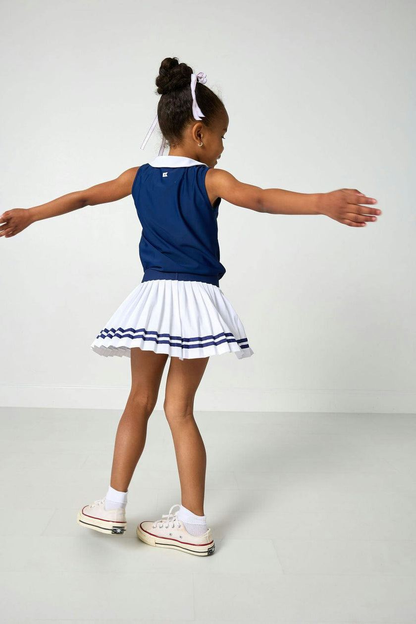 navy/white girly girl tank