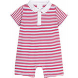 Peter Pan Polo Romper - Americana Stripe