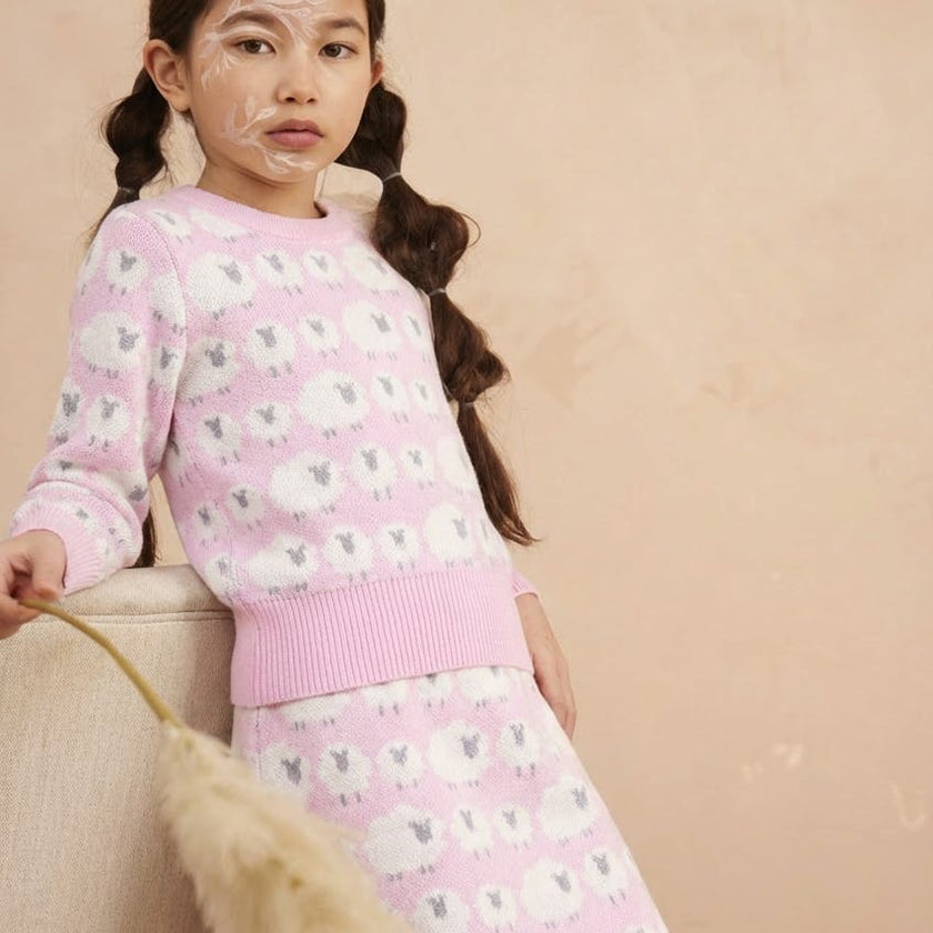 Little Bo Peep Pencil Skirt | Bubble Gum