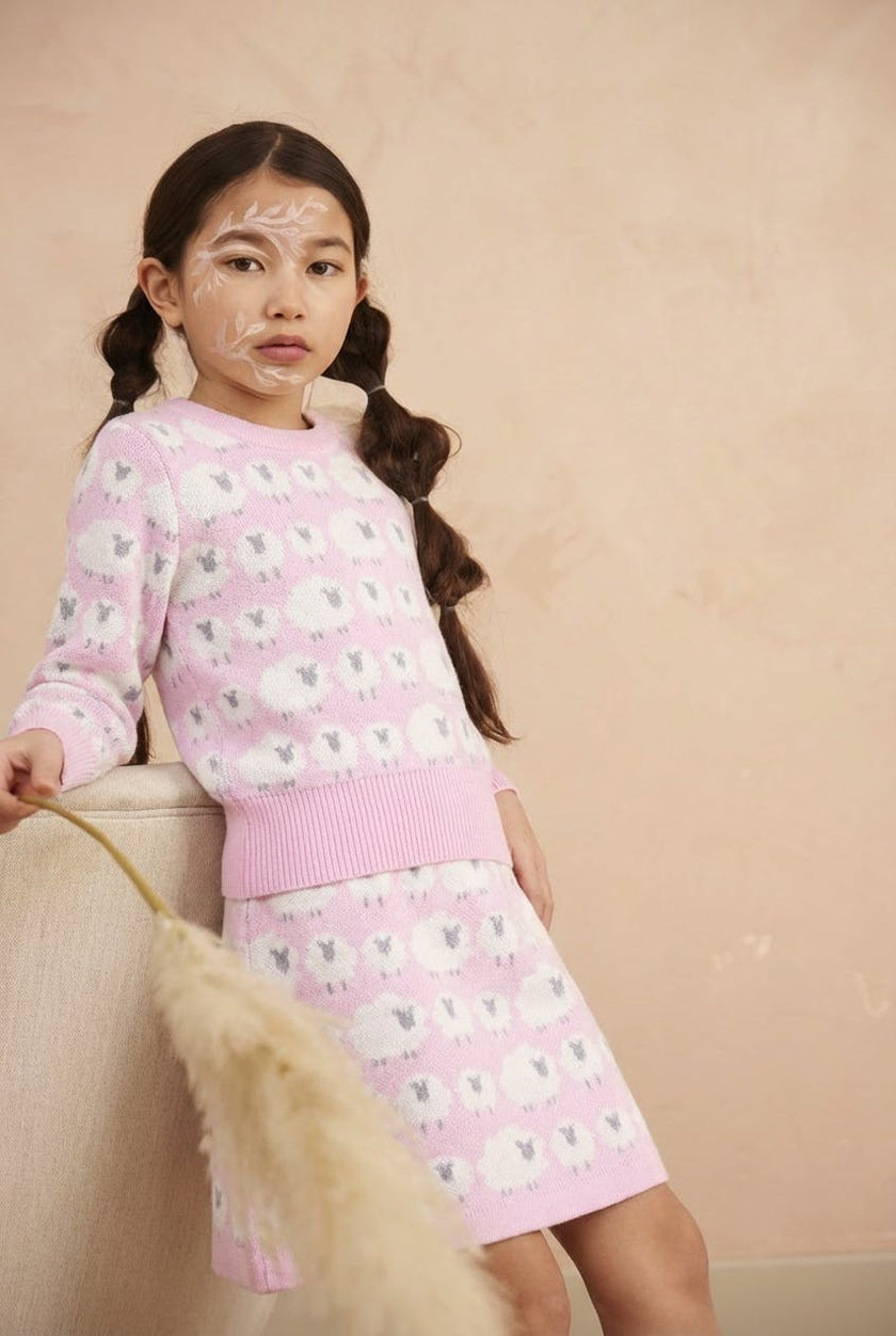 Little Bo Peep Pencil Skirt | Bubble Gum