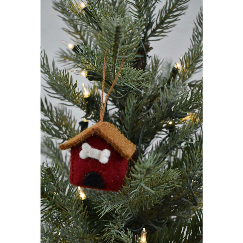 Dog Themed Christmas Decoration Set for Table Top Trees - 9 Pieces