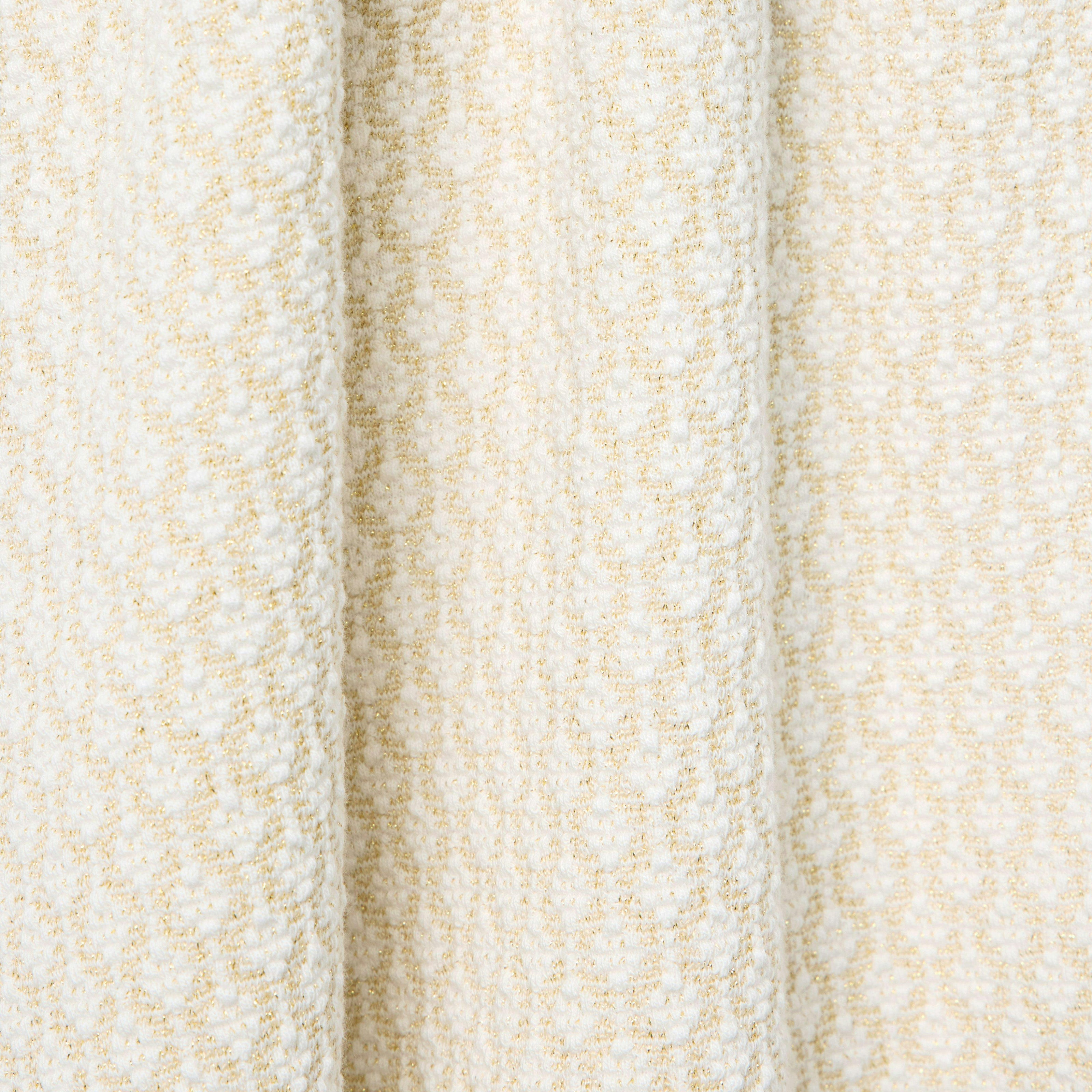 The Metallic Jacquard Dress, ivory