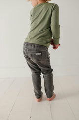 Boys Slim Denim Jeans in Gray
