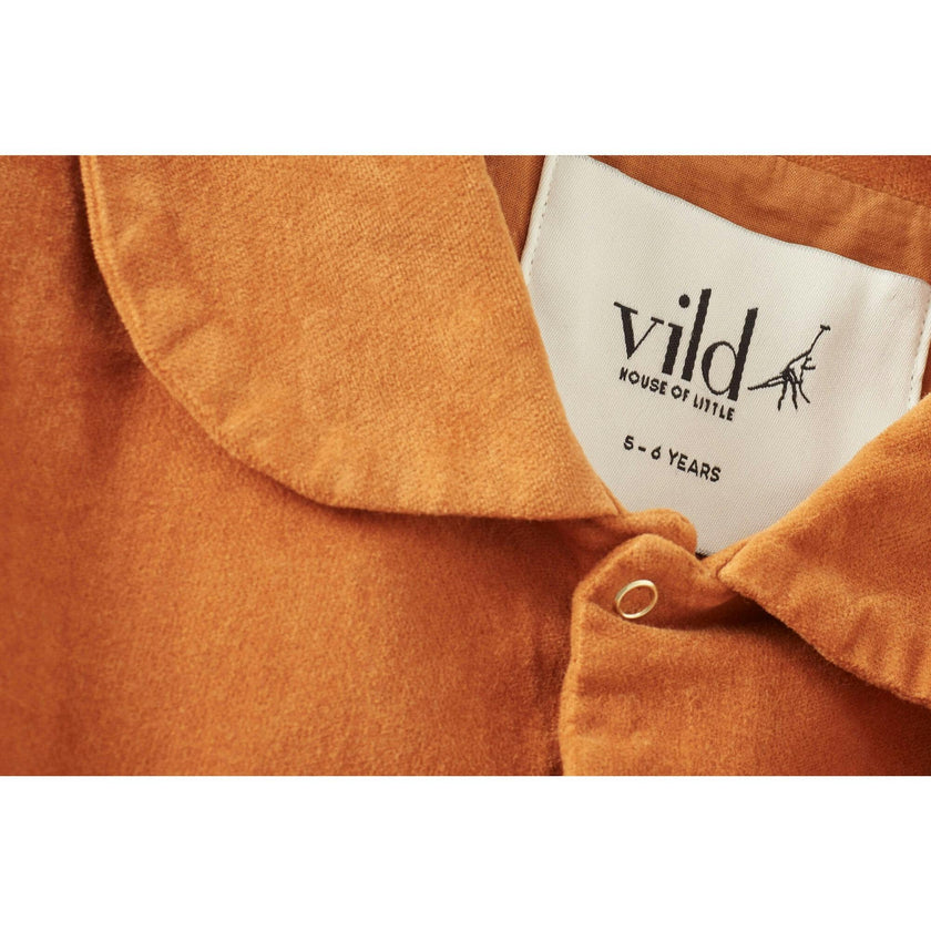 Organic Cotton Velvet Jacket, Raw Sienna