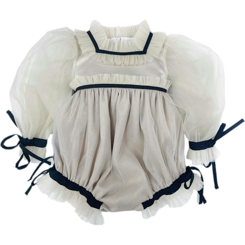 Coco-Caramel Tulle Romper