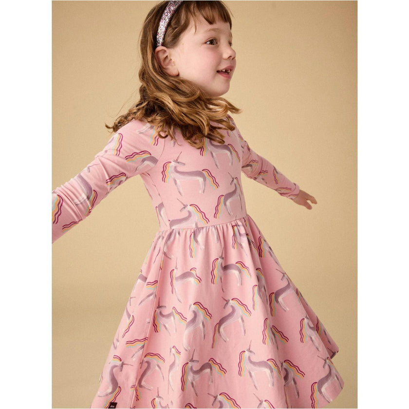 Printed Ballet Dress, Pink