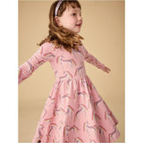 Printed Ballet Dress, Pink