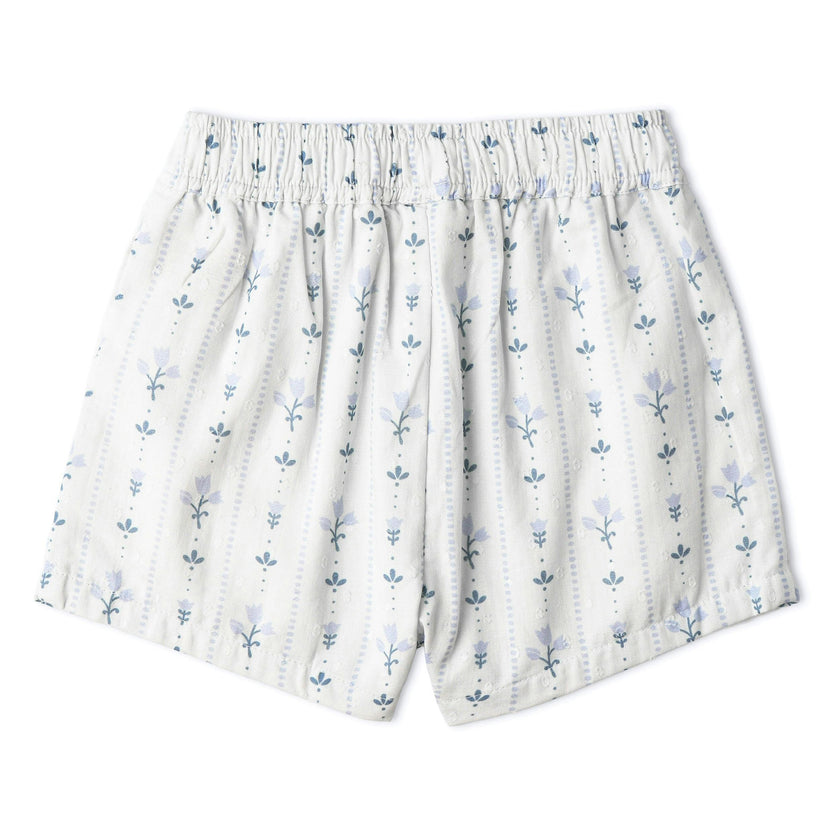 Organic Smocked Top & Shorts Set - Blue Vines
