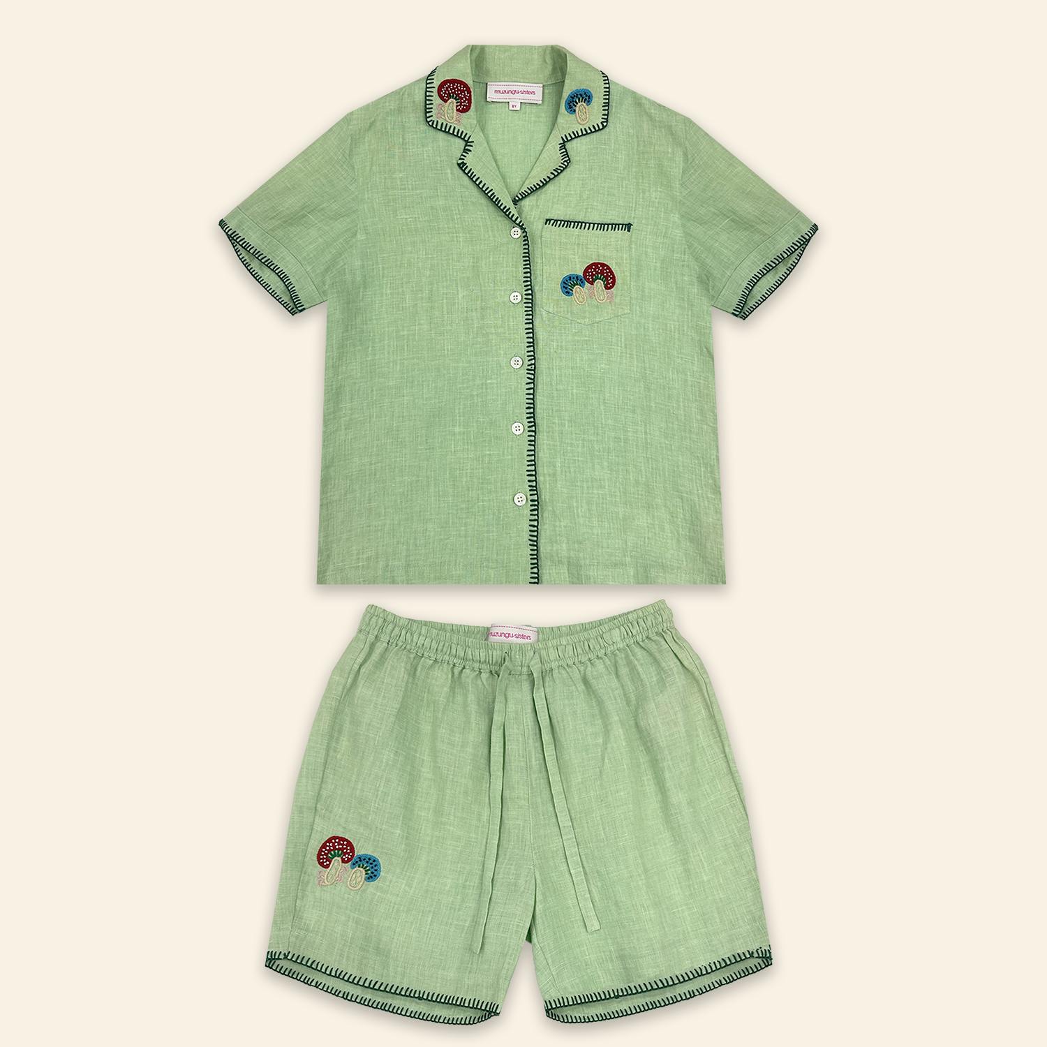 Kids Zand Shirt and Dara Shorts Jade