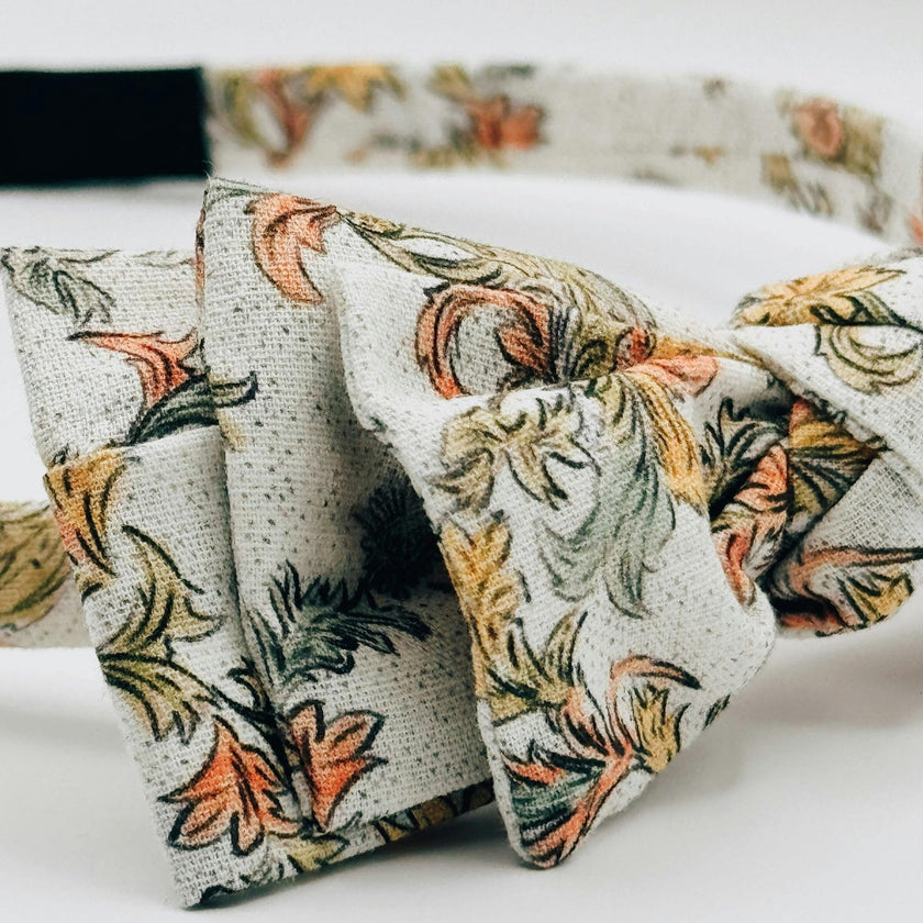 Three Little Bows Headband | Mustard Sage Bloom