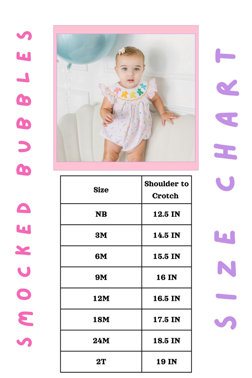 Pink Chocolate Bunny Smocked Bubble