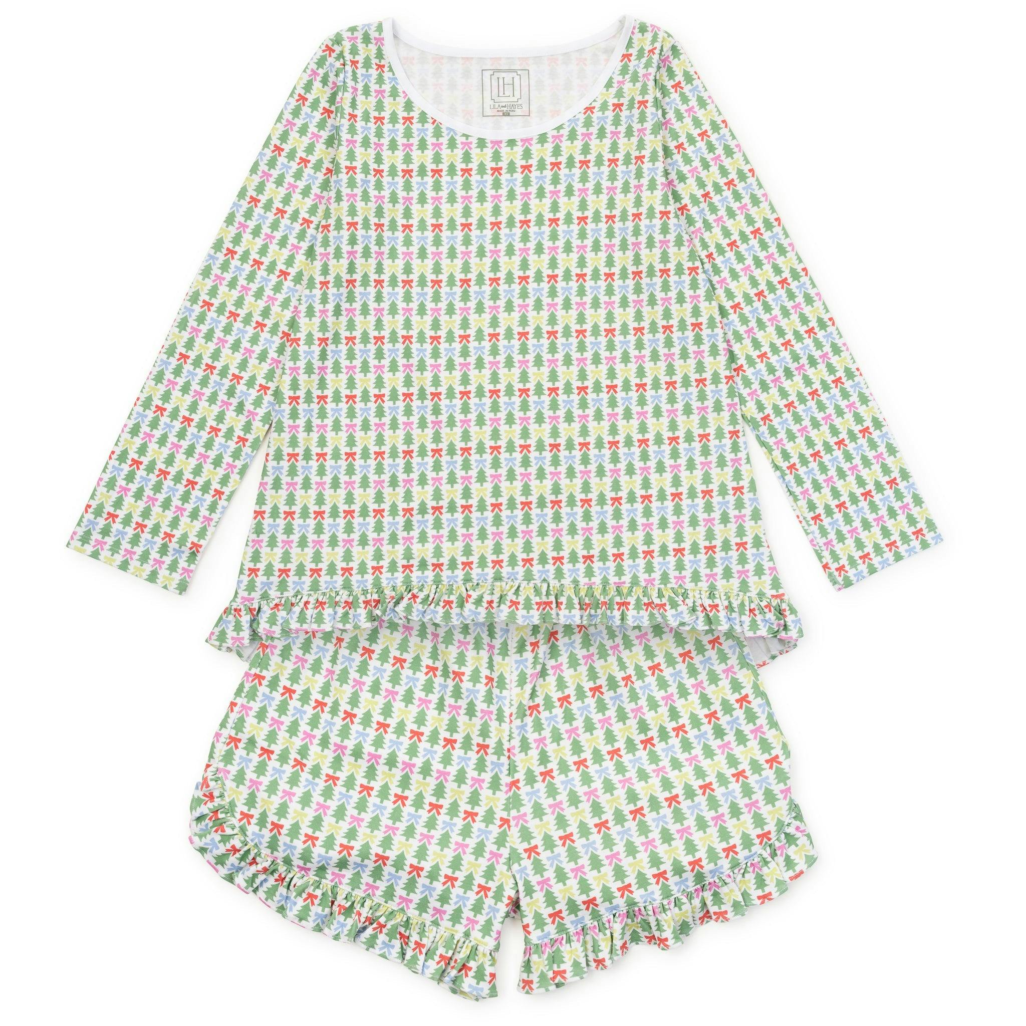 Kathryn Women's Pajama Short Set - Tree Topper Bows