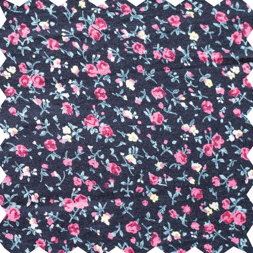Piper Tiered Dress with Velvet Trim | Ebony Floral
