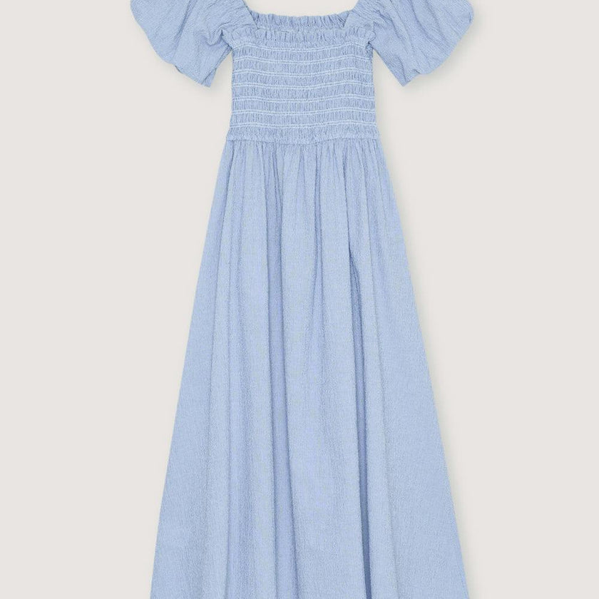 Cloe Woman Dress Summer Midnight Pinstripes