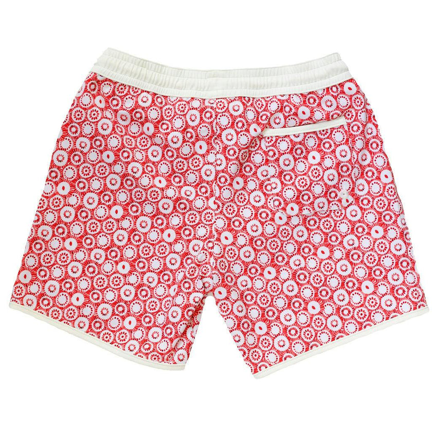 Swim Short Tommaso Jellyfish Print In Terracotta