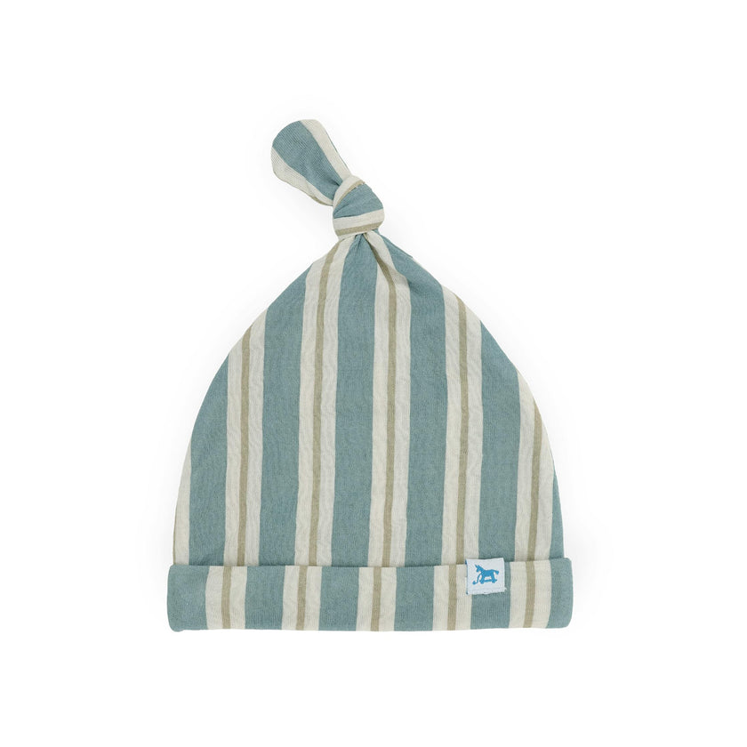 Stretch Knit Hat - Blue Vintage Stripe