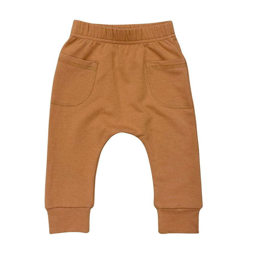 Baby Boy Pocket Pants in Chai