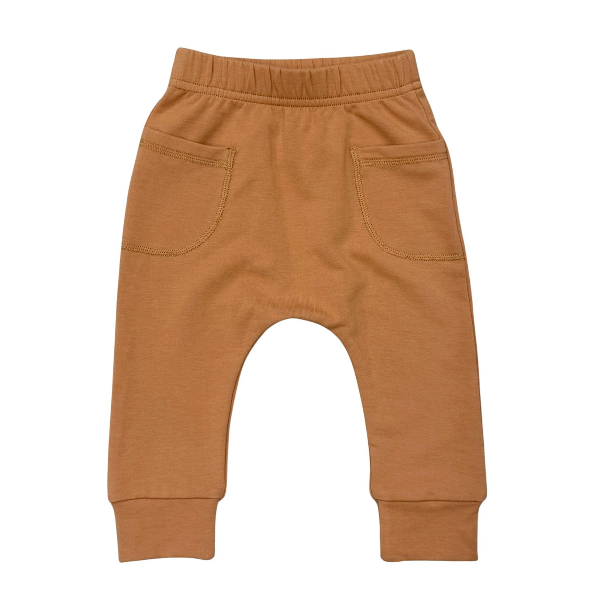 Baby Boy Pocket Pants in Chai
