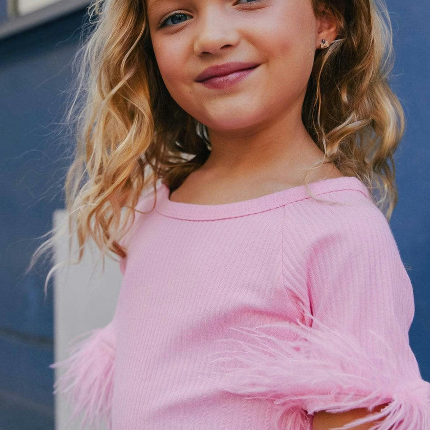 Lola Feather Raglan Sleeve Baby Tee