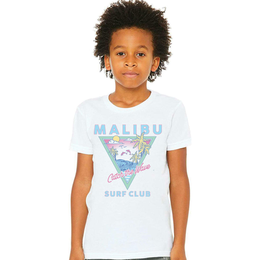 Kids White Malibu T-shirt-Unisex