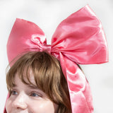 Packed Party Pink Jumbo Satin Bow Headband - Oversized Statement Bow Headband for Birthday Parties Bachelorettes Galentines and Everyday Glam, One Size