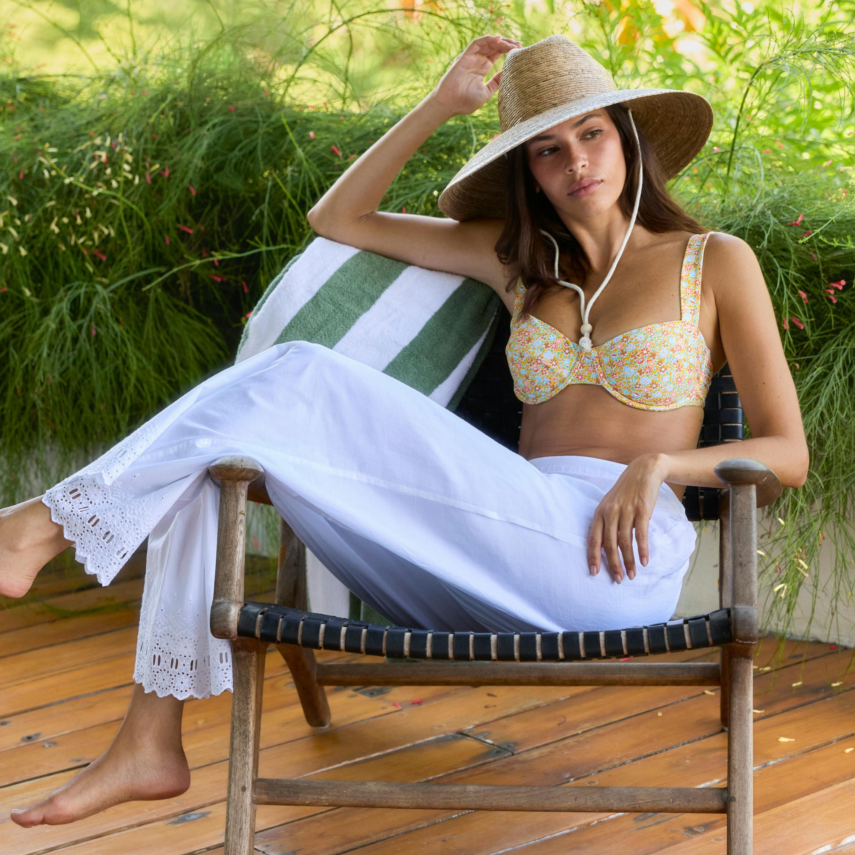 women's white schiffly beach pants