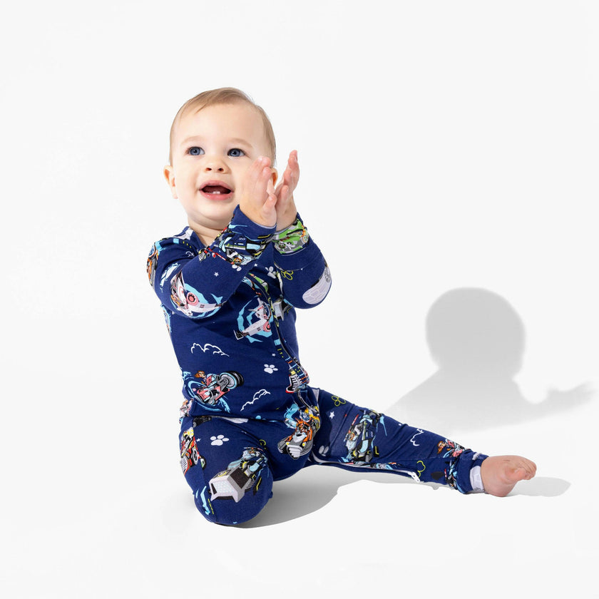 PAW Patrol: The Mighty Movie - Mighty Vehicles Bamboo Convertible Footie